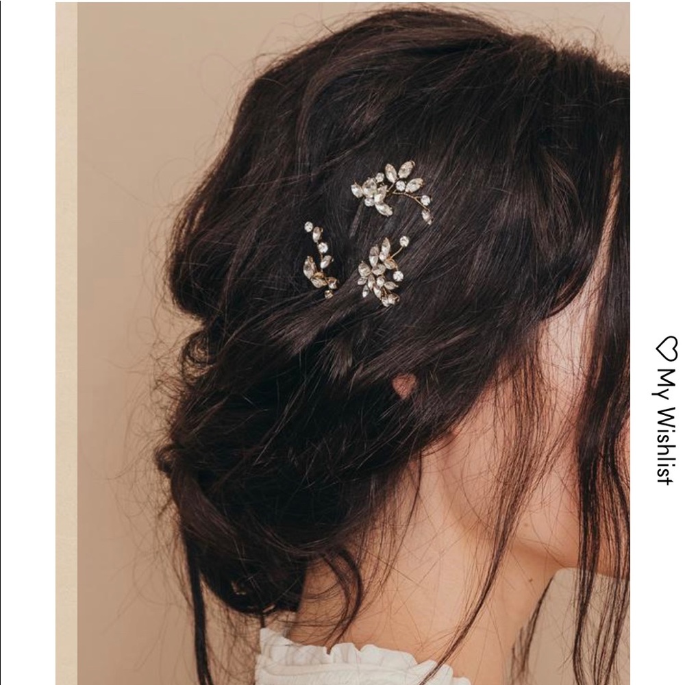 Olive + Piper Hudson Jeweled Hairpins Silver